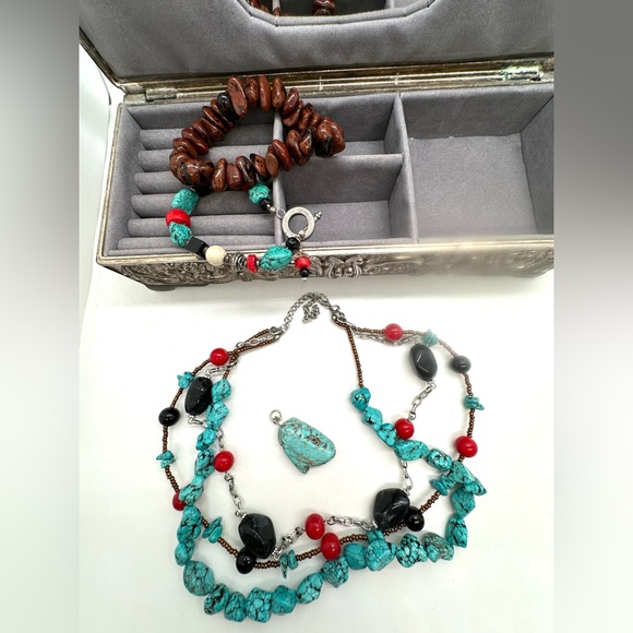 Southwestern Turquoise Jewelry lot - Picture 1 of 17
